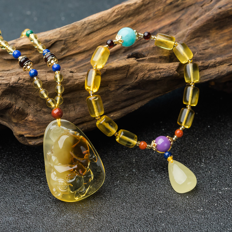 天然蜜蜡套装-红掌柜