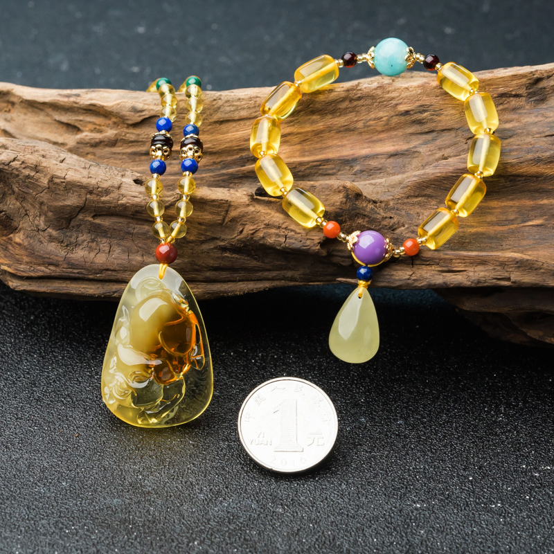 蜜蜡套装-红掌柜