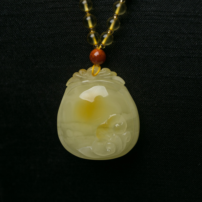 波罗的海天然蜜蜡吊坠-红掌柜