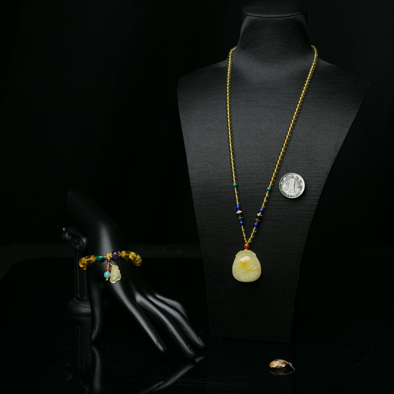 波罗的海天然蜜蜡两件套-红掌柜