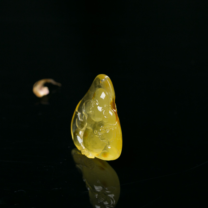 天然柠檬黄金绞蜜佛吊坠-红掌柜