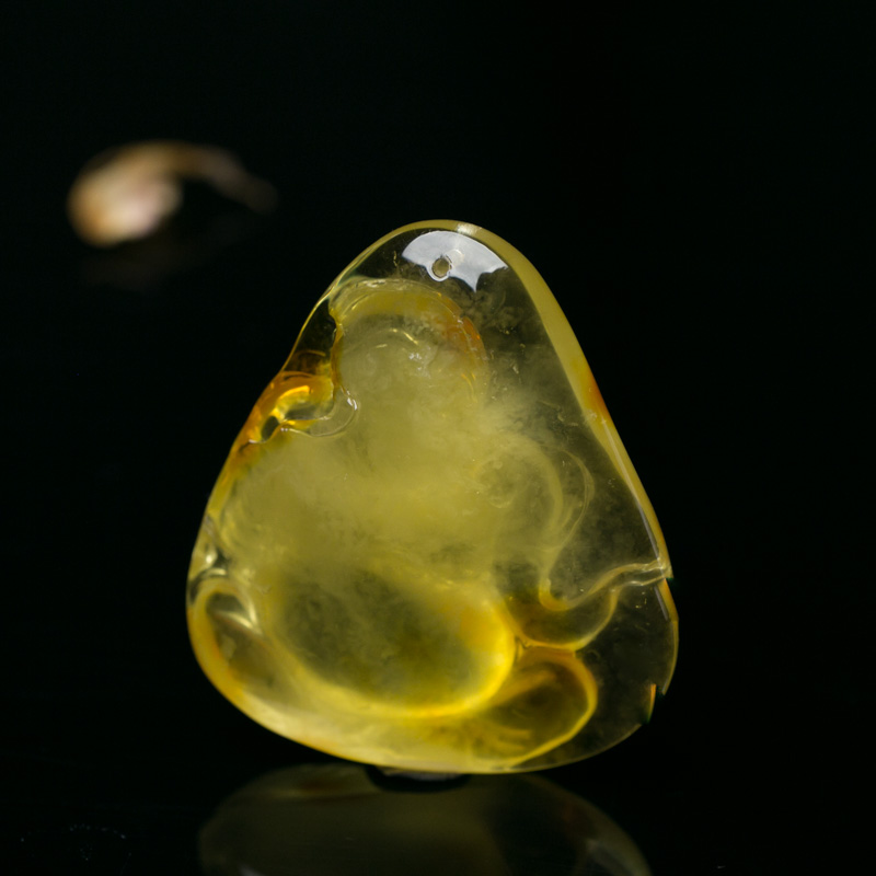 波罗的海天然柠檬黄金绞蜜吊坠-红掌柜