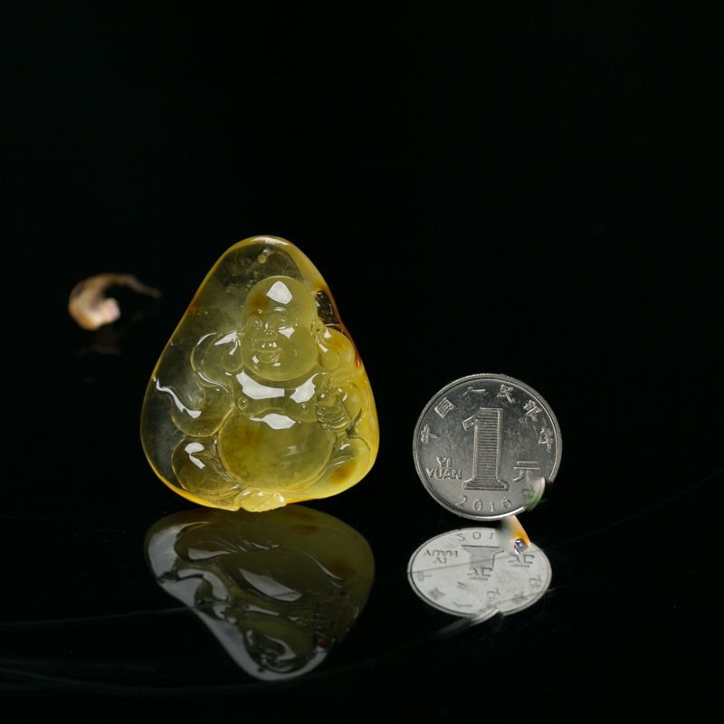 天然柠檬黄金绞蜜吊坠-红掌柜