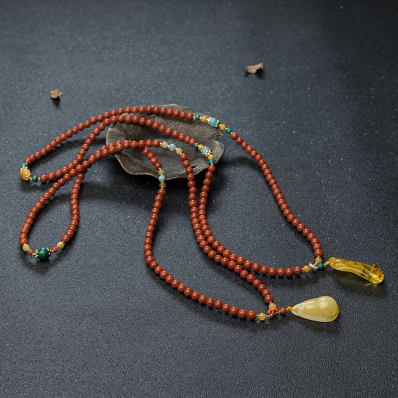 波罗的海蜜蜡如意/葫芦多圈手串-红掌柜