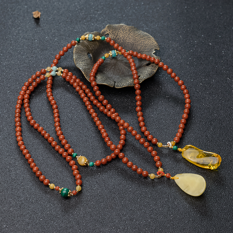 波罗的海天然蜜蜡多圈手串-红掌柜