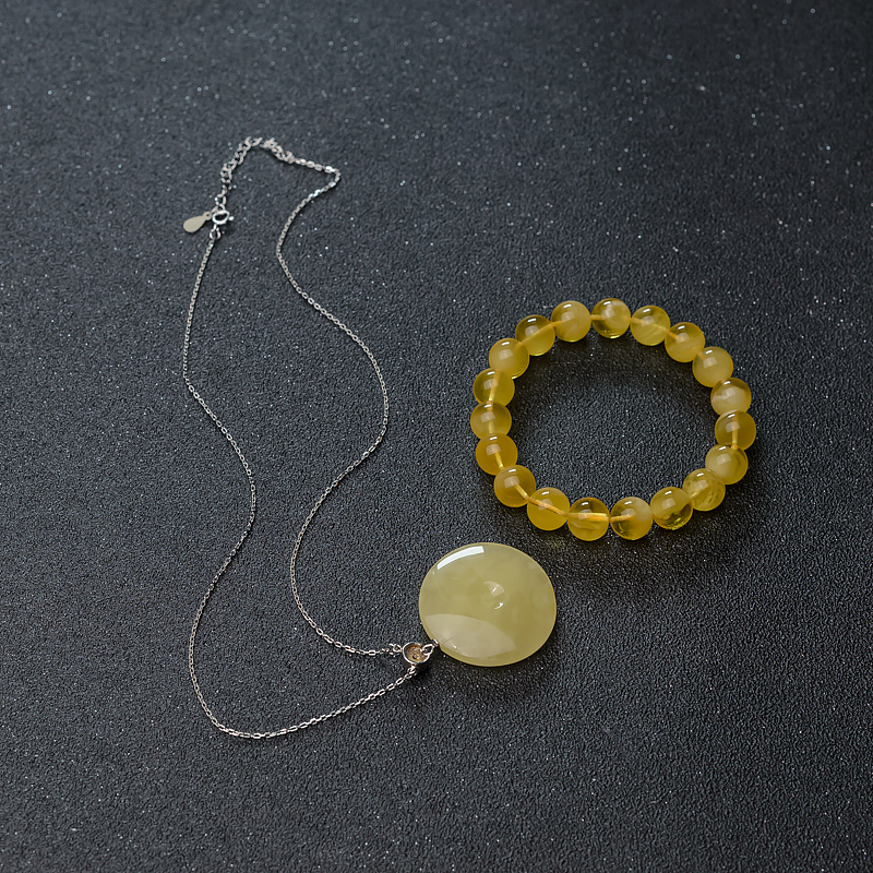 天然蜜蜡套装-红掌柜