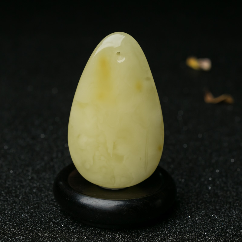 波罗的海天然蜜蜡水滴吊坠-红掌柜