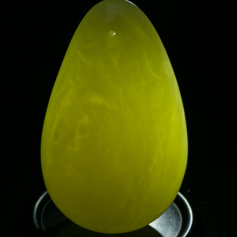 柠檬黄蜜蜡水滴吊坠-红掌柜