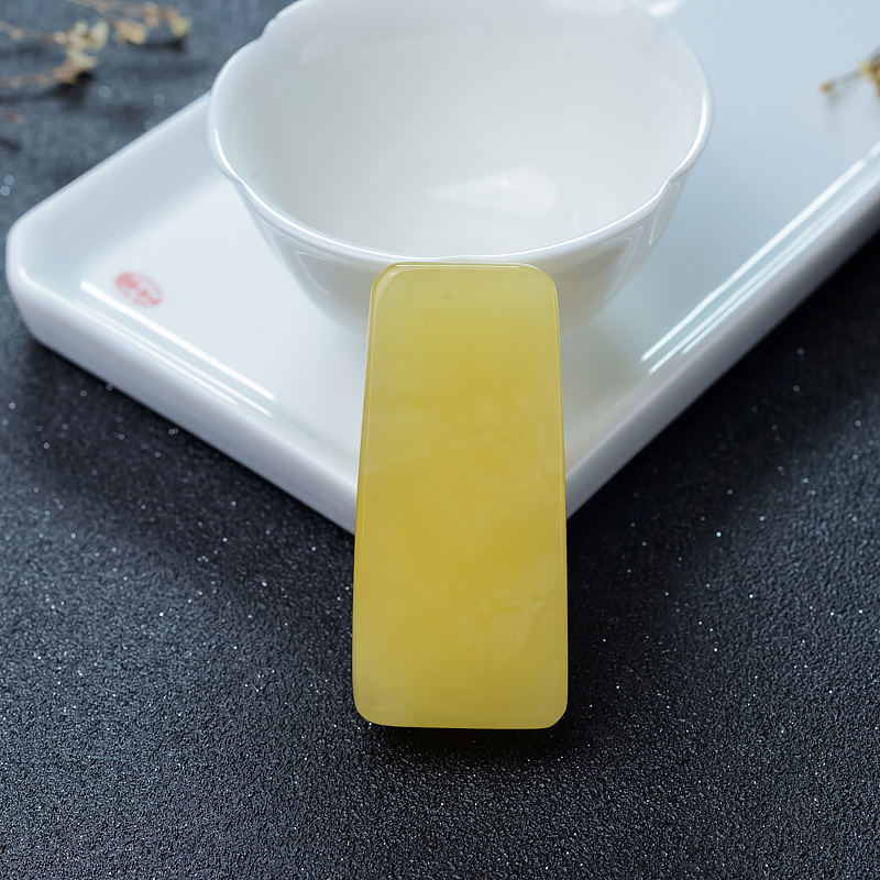 天然波罗的海蜜蜡方牌吊坠-红掌柜