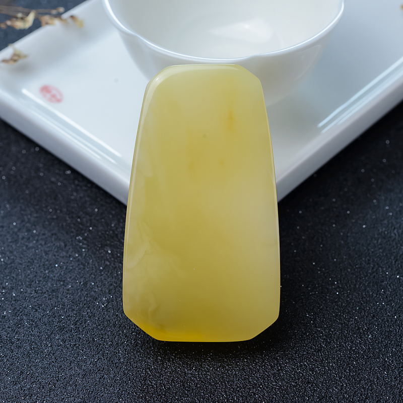 天然波罗的海蜜蜡方牌吊坠-红掌柜