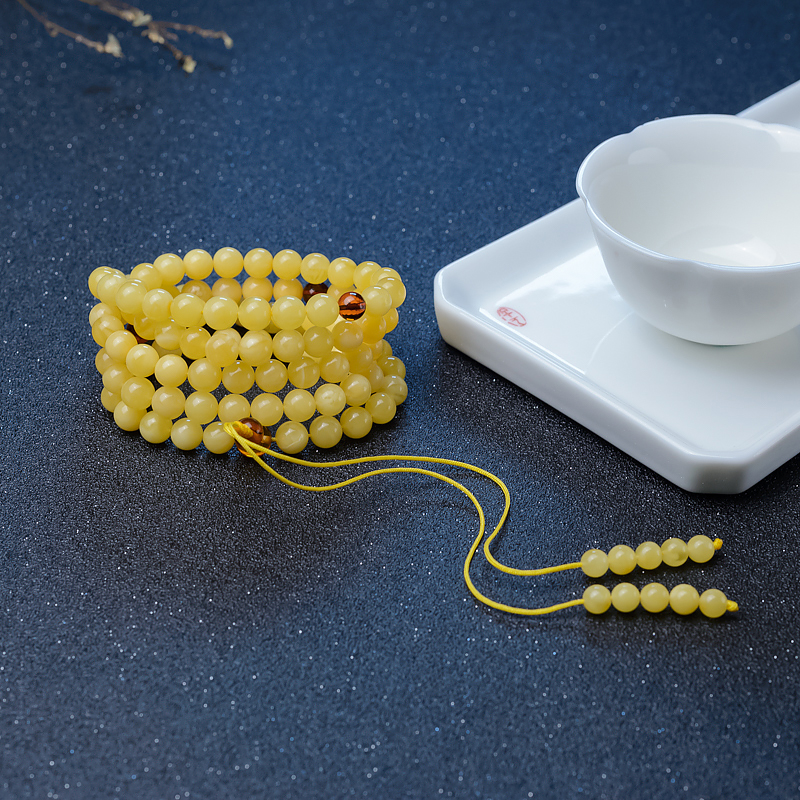 7.5mm天然波罗的海蜜蜡108佛珠-红掌柜