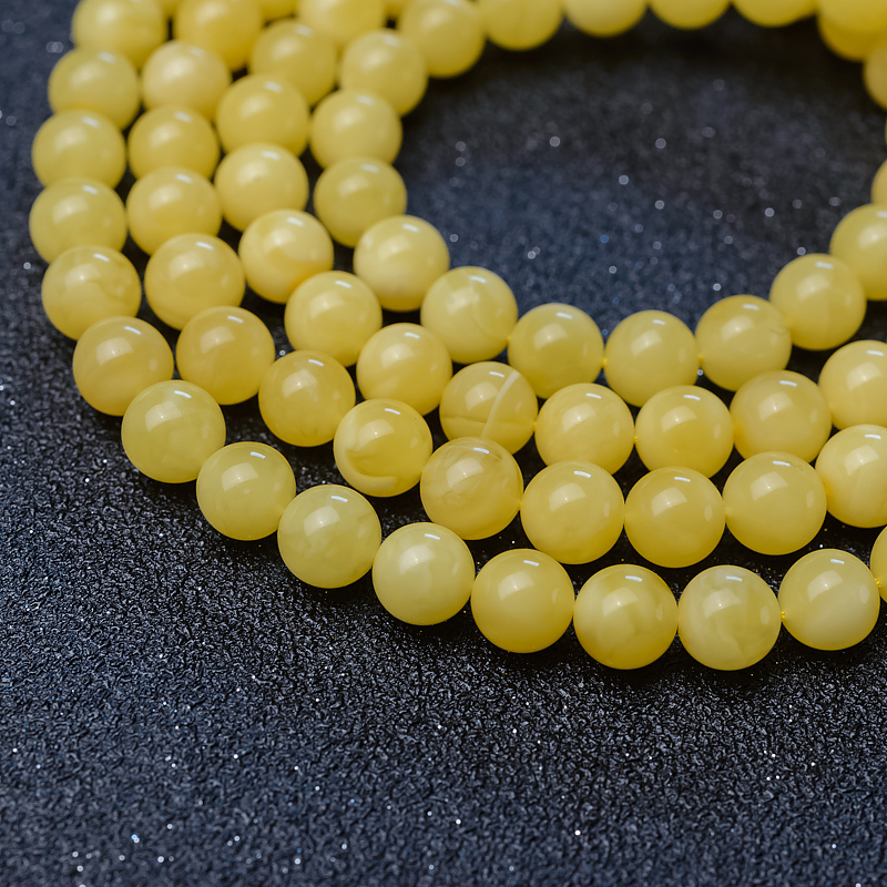 天然波罗的海鸡油黄蜜蜡108佛珠-红掌柜