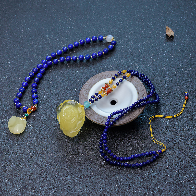 蜜蜡套装-红掌柜