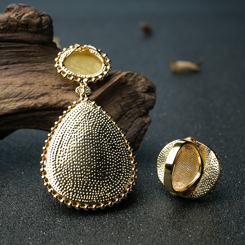 天然蜜蜡套装-红掌柜