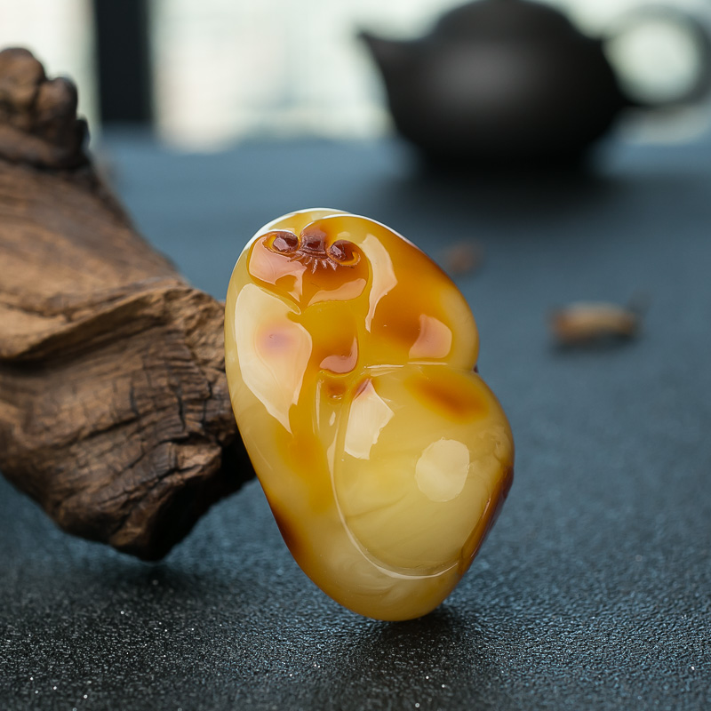 天然蜜蜡葫芦吊坠-红掌柜