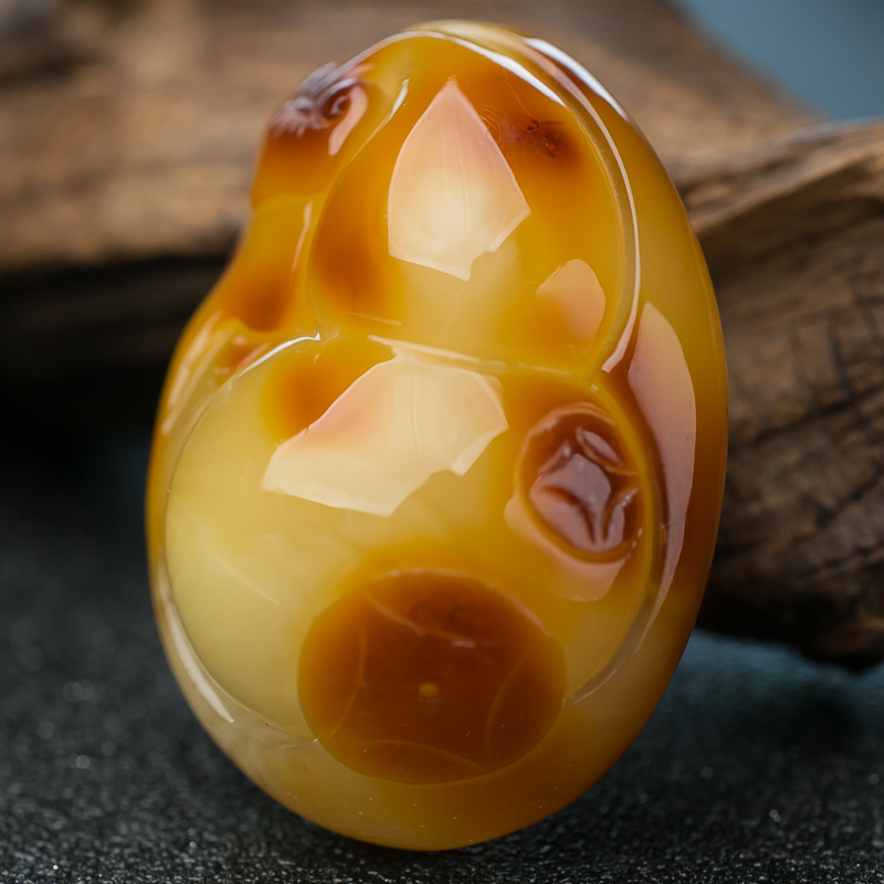 天然蜜蜡葫芦吊坠-红掌柜