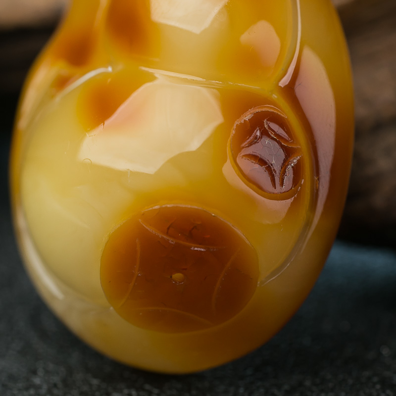 波罗的海天然蜜蜡葫芦吊坠-红掌柜