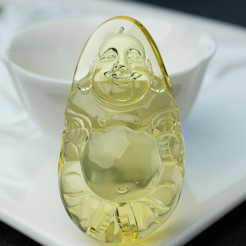 天然金珀佛挂坠-红掌柜