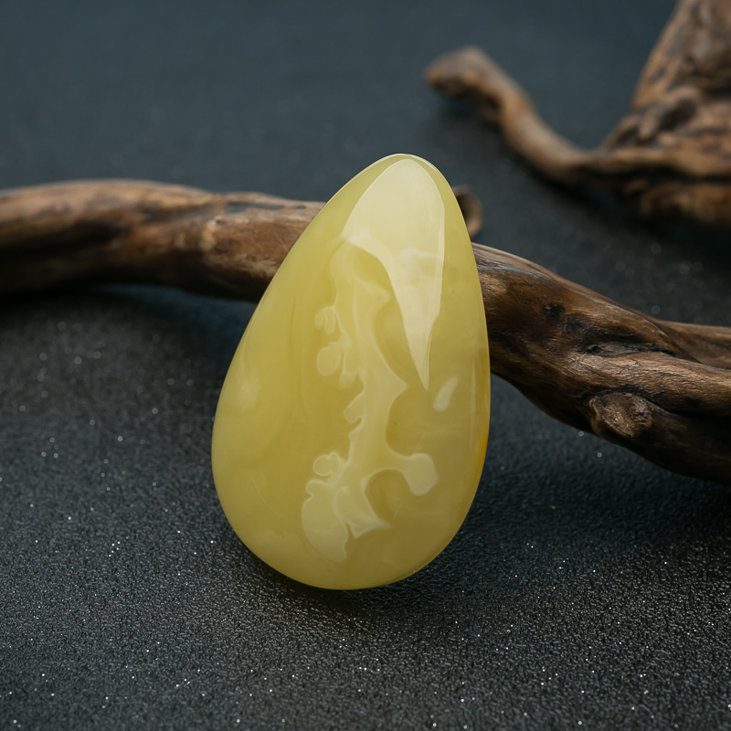 蜜蜡水滴吊坠-红掌柜