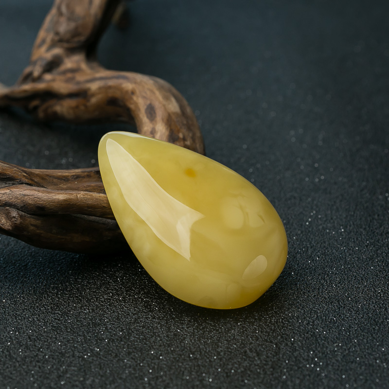 天然蜜蜡水滴吊坠-红掌柜