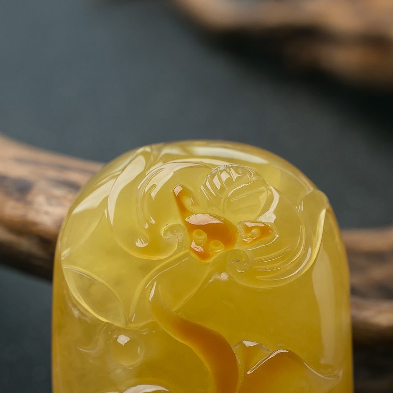 天然蜜蜡幸福如意吊坠-红掌柜