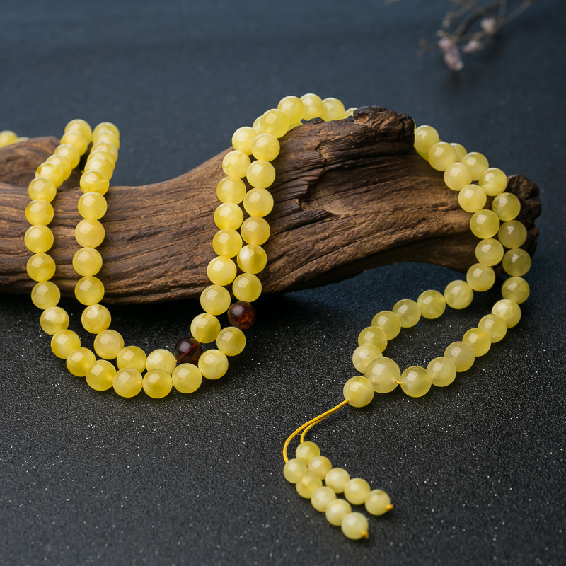 蜜蜡佛珠-红掌柜