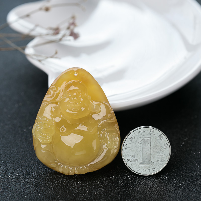 天然蜜蜡佛挂坠-红掌柜