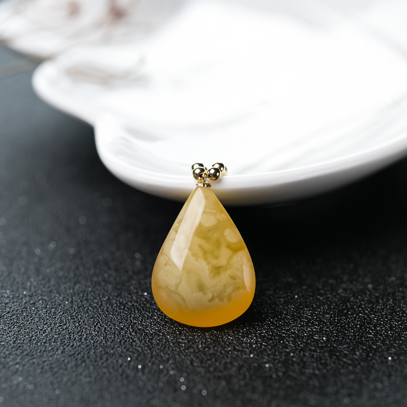 天然蜜蜡随形项链-红掌柜