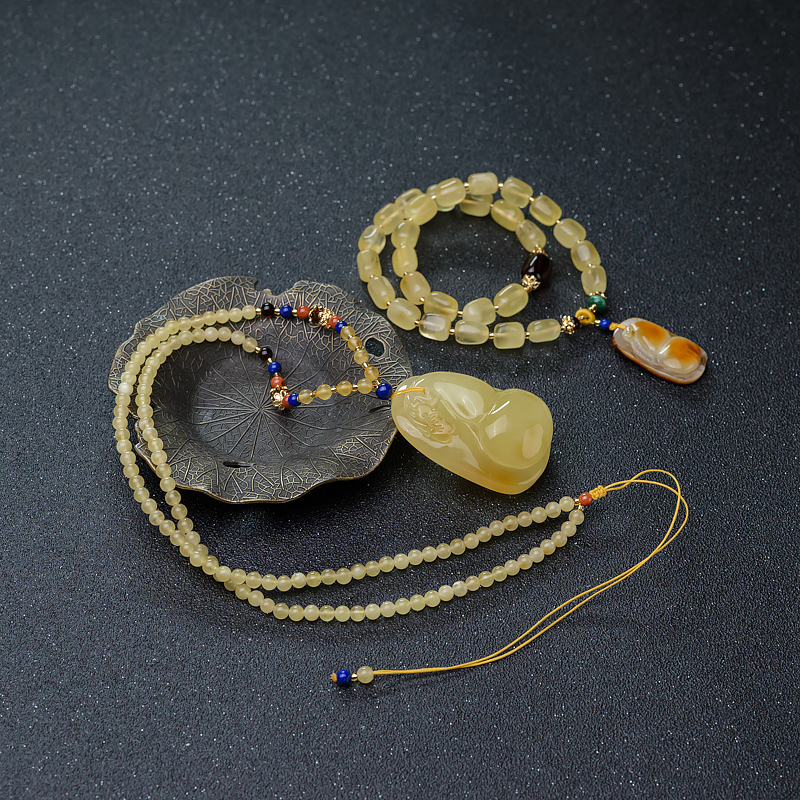 蜜蜡葫芦项链-红掌柜