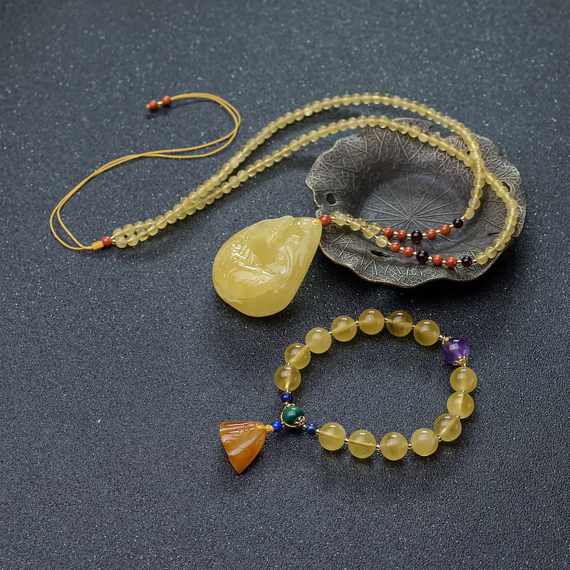 蜜蜡项链-红掌柜