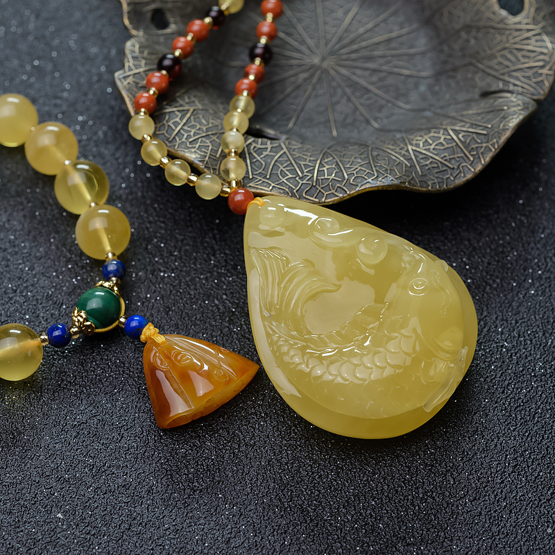 蜜蜡单圈手串-红掌柜