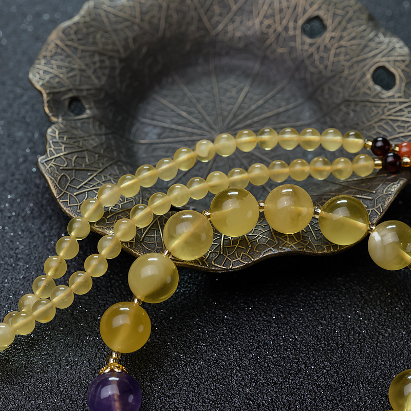 天然蜜蜡套装-红掌柜