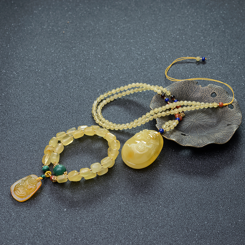 蜜蜡项链-红掌柜