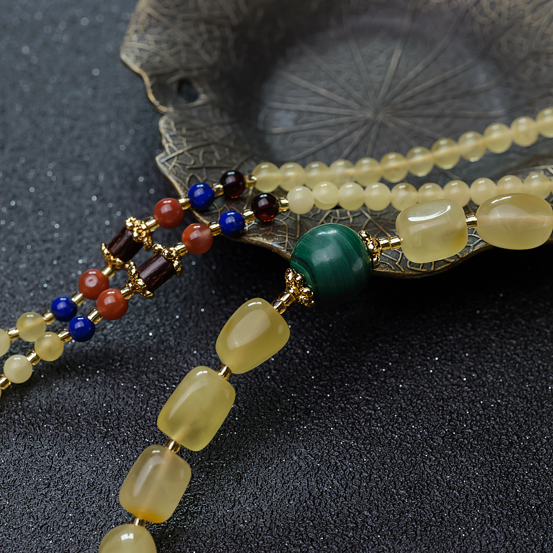 蜜蜡套装-红掌柜