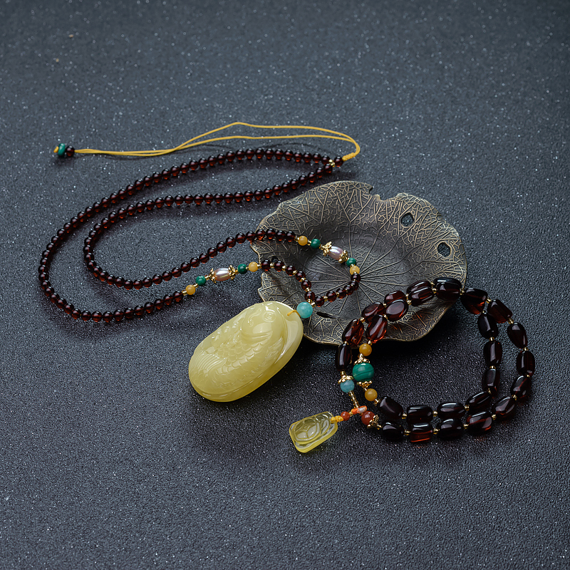 蜜蜡项链-红掌柜