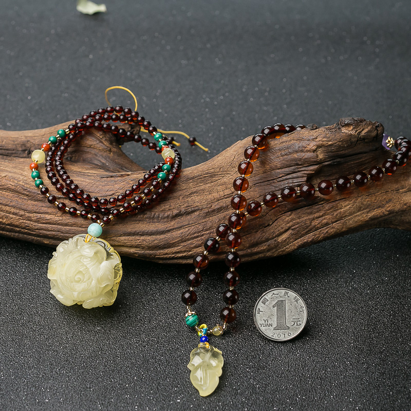 蜜蜡手串套装-红掌柜