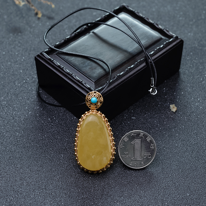 蜜蜡吊坠-红掌柜