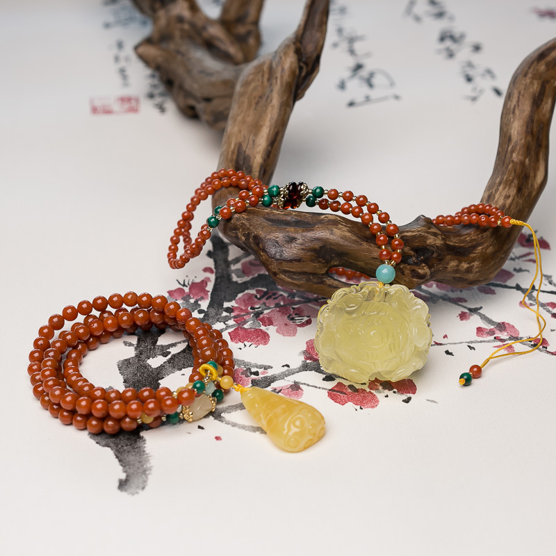 蜜蜡2018幸运套装（两件）-红掌柜