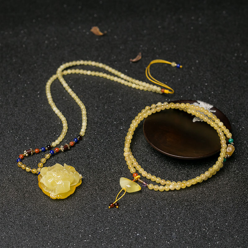 天然蜜蜡套装（两件）-红掌柜