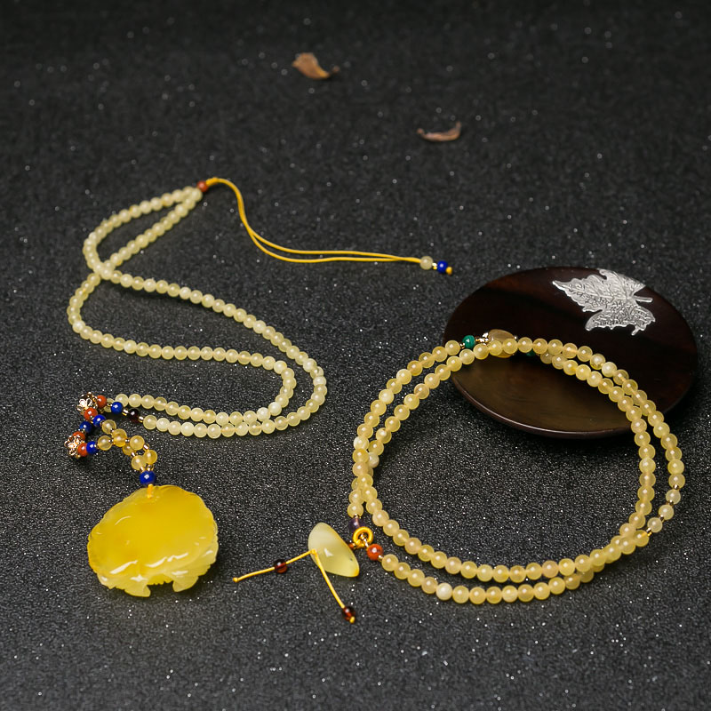 蜜蜡套装（两件）-红掌柜