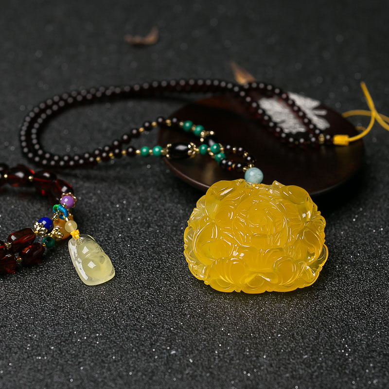 天然蜜蜡套装-红掌柜