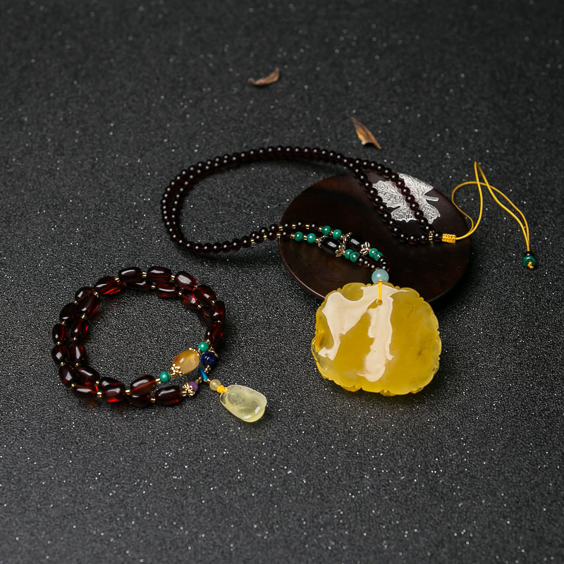 波罗的海蜜蜡套装-红掌柜