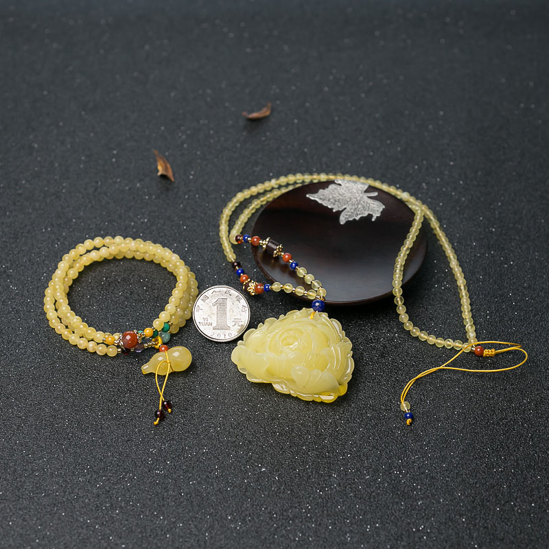 波罗的海天然蜜蜡套装-红掌柜