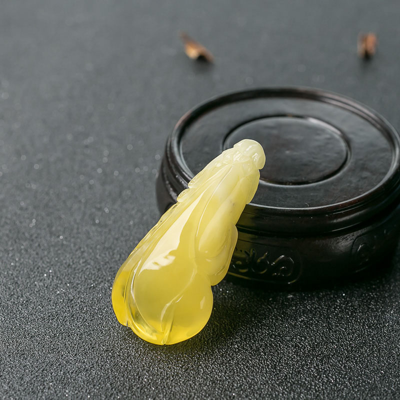 天然蜜蜡玉兰花吊坠-红掌柜