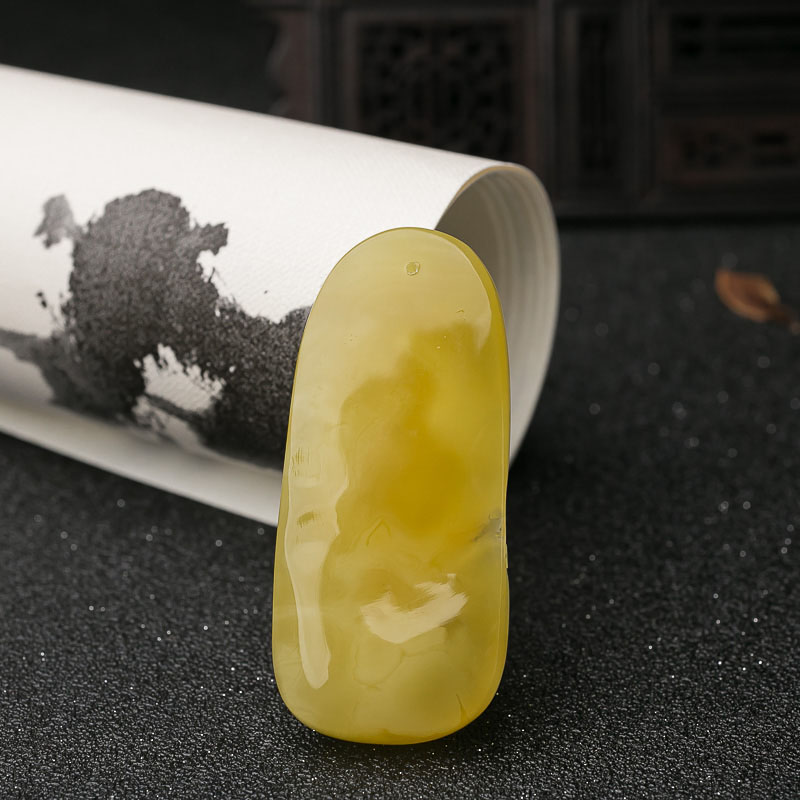 波罗的海蜜蜡花开富贵吊坠-红掌柜