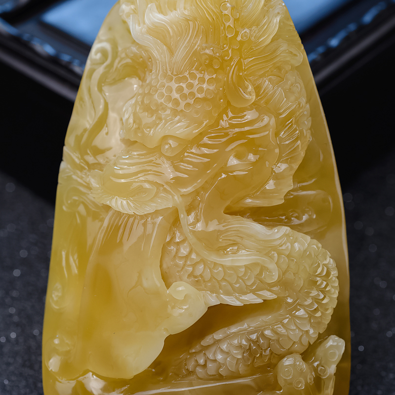 蜜蜡龙吊坠-红掌柜