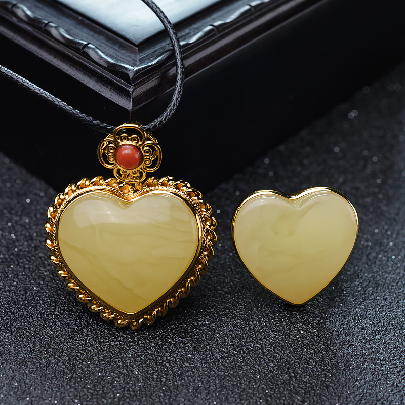 天然蜜蜡套装-红掌柜