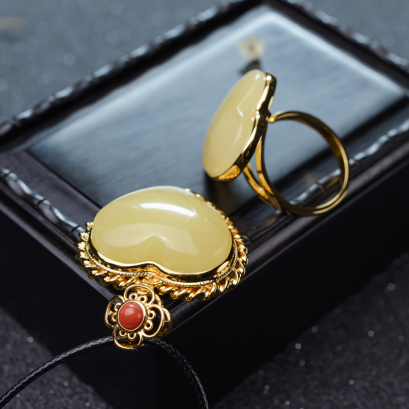 波罗的海蜜蜡套装-红掌柜