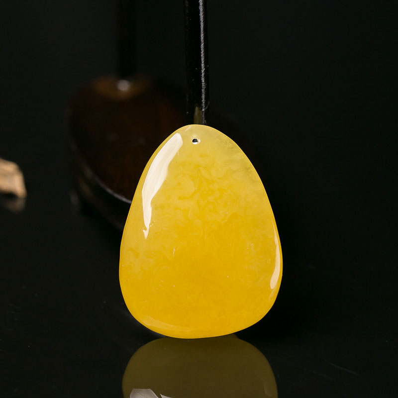 天然蜜蜡弥勒佛挂坠-红掌柜