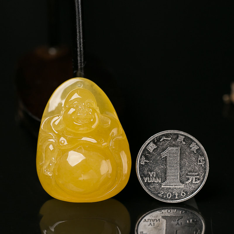 蜜蜡弥勒佛挂坠-红掌柜